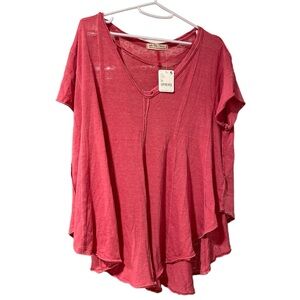 Free People / We the Free / Lovebird Oversized Women's Sammie Tee (Size Medium)